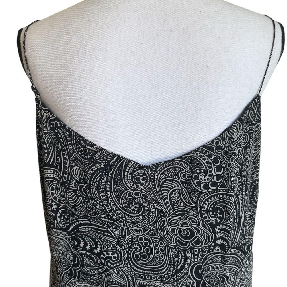 Ann Taylor Y2K Paisley Silk Strappy Slip Dress Size 16 - Picture 7 of 12